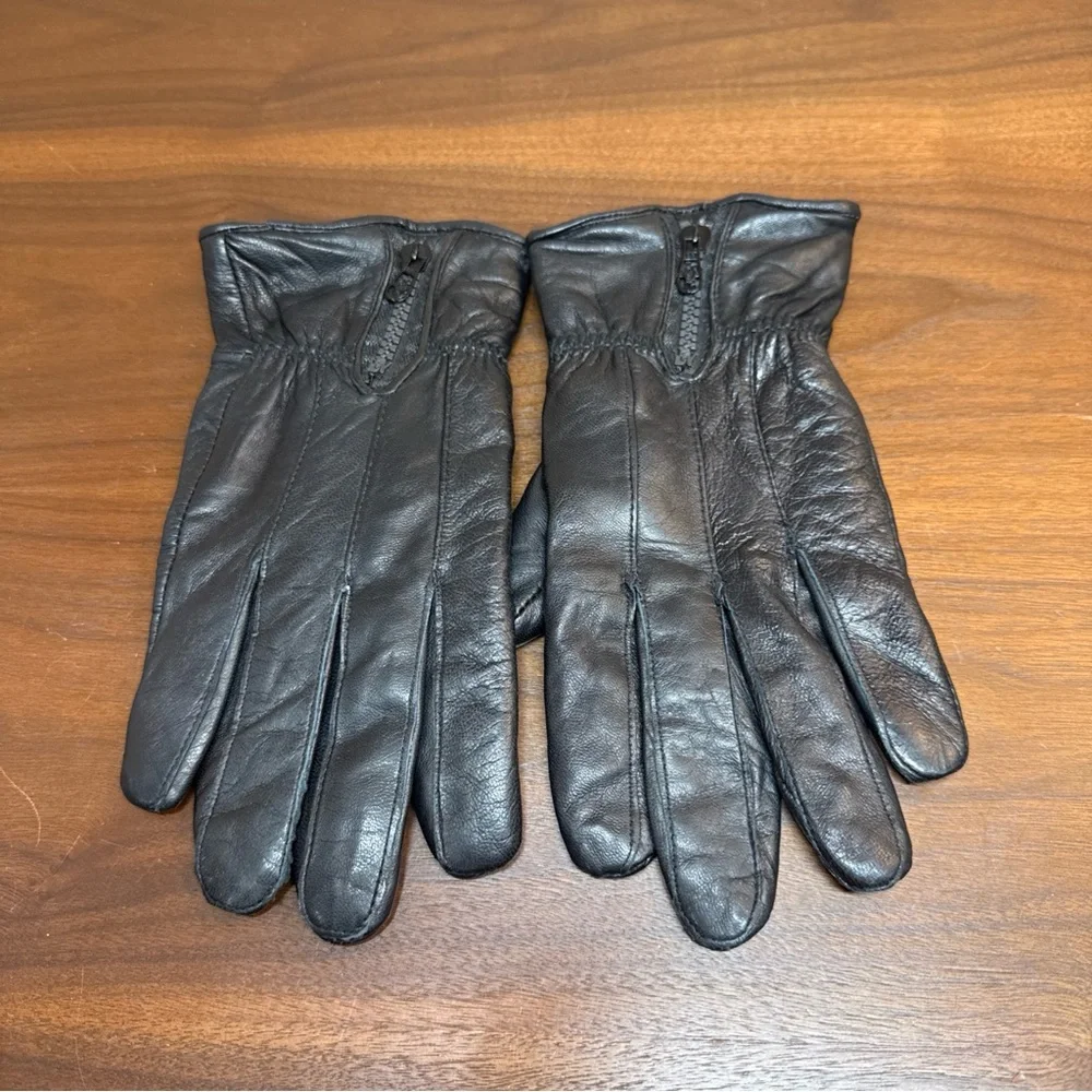 Tru Fit Women’s Gloves 100%‎ Genuine Leather Lined Black Sz L Driving Walking